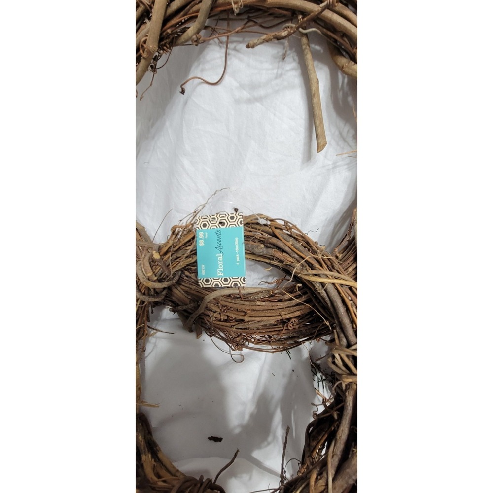 Natural Wreath Base Set of 8 Varies Sizes Spring Summer Fall Or Holiday New - Picture 10 of 13